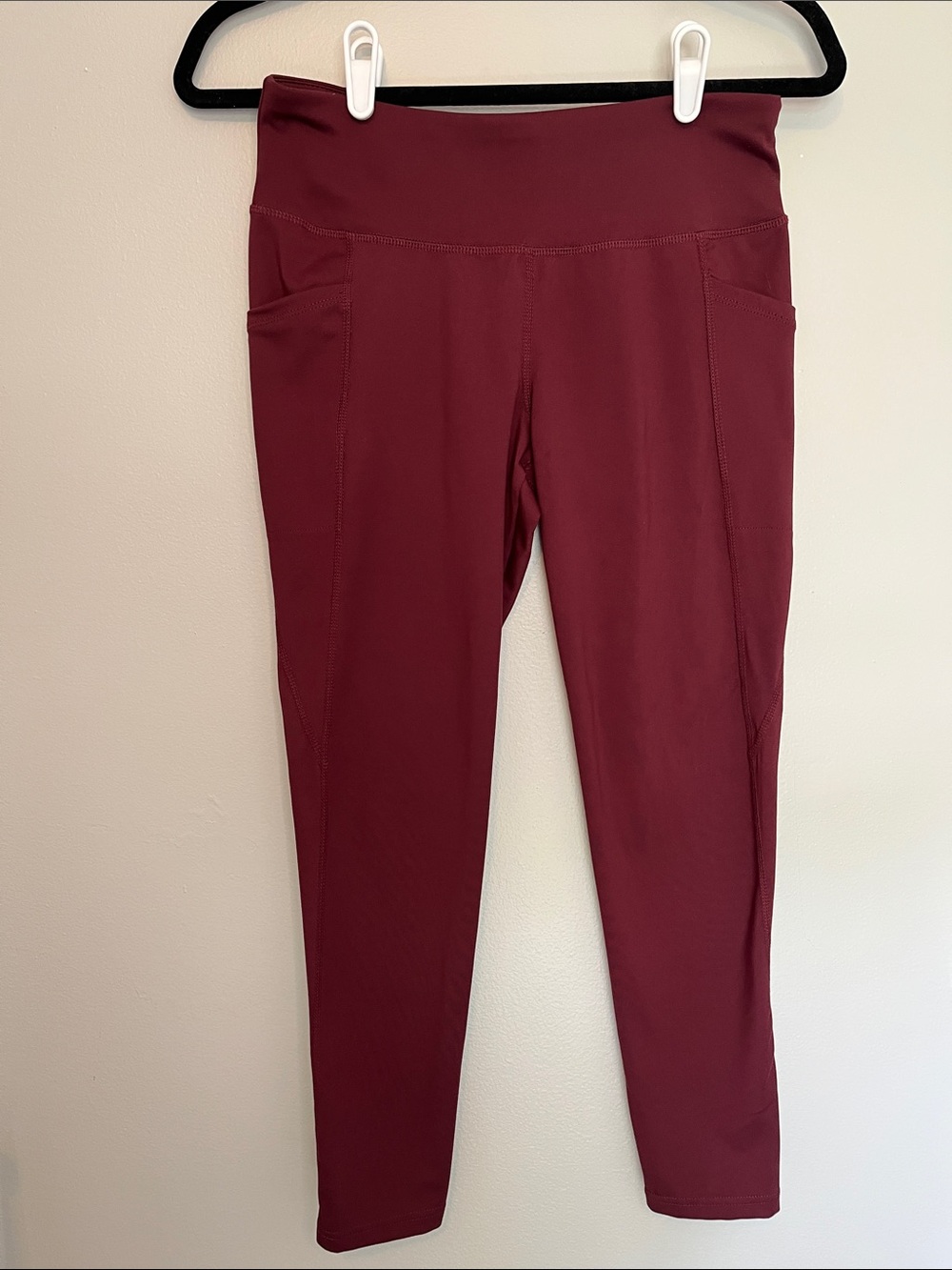 Women’s Jockey High-Waist Pocket Leggings - Burgundy Size Medium